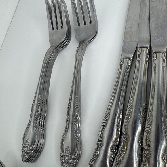 Vtg Oneida Northland Japan Rose Pattern Stainless Flatware Serving Mixed Lot 34 - Picture 10 of 12